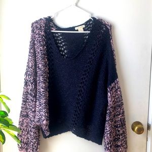 Slouchy knit sweater 💜💕